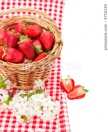 Strawberries In Wicker Basket Strawberries In Wicker Basket 9758184
