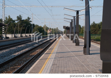 Railroad tracks and perron Railroad tracks and perron 9758448