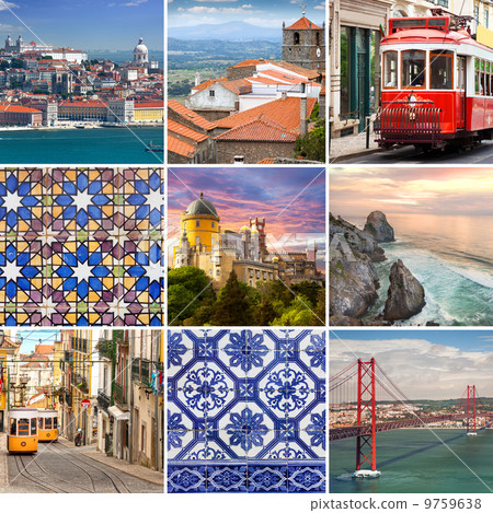 Portugese travel collage - The most famous places in Portugal, Portugese travel collage - The most famous places in Portugal, 9759638