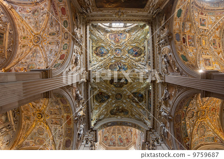 Ancient fresco inside the roman catholic cathedral 9759687