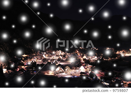 Shirakawago of snowfall Shirakawago of snowfall 9759807