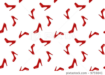 red shoes on white - seamless fashion background 9759841