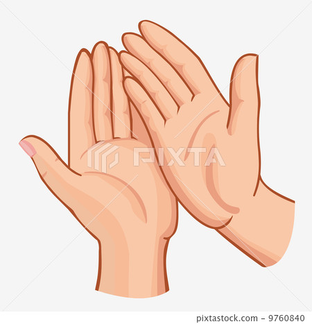 vector female hands carefully holding something isolated on whit vector female hands carefully holding something isolated on whit 9760840
