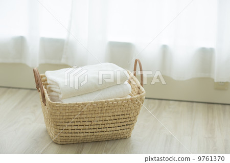 Laundry basket placed in the living room Laundry basket placed in the living room 9761370