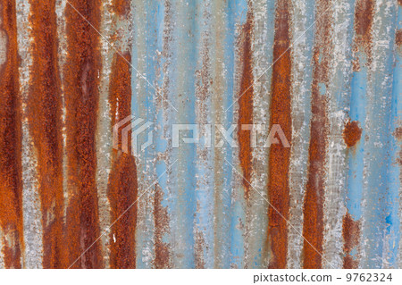 Rusty old galvanized iron 9762324