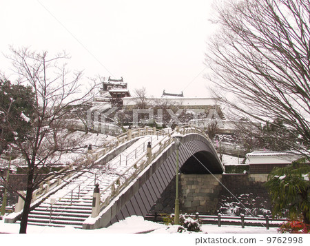 Fukuchiyama城堡冬天場面 Fukuchiyama城堡冬天場面 9762998
