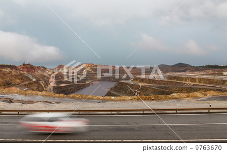 Rio Tinto mine and car trail Rio Tinto mine and car trail 9763670