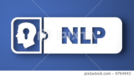 NLP Concept on Blue in Flat Design Style. NLP Concept on Blue in Flat Design Style. 9764943