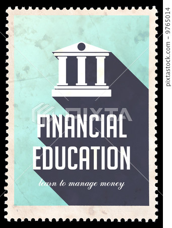 Financial Education on Light Blue in Flat Design. Financial Education on Light Blue in Flat Design. 9765014