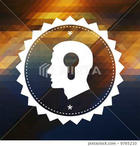Psychological Concept on Triangle Background. 9765210