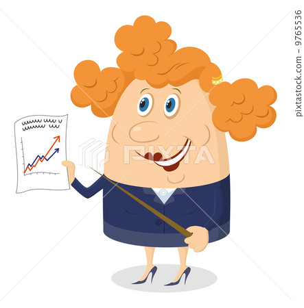 Businesswoman with graph 9765536