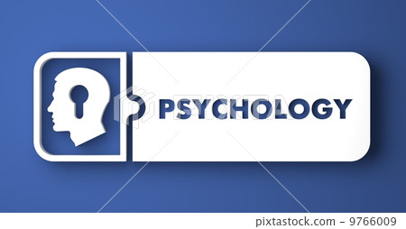 Psychology Concept on Blue in Flat Design Style. 9766009