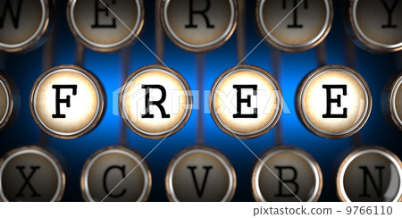 Free on Old Typewriter's Keys. Free on Old Typewriter's Keys. 9766110