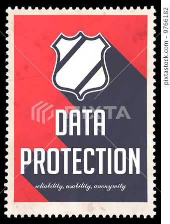 Data Protection Concept on Red in Flat Design. Data Protection Concept on Red in Flat Design. 9766182