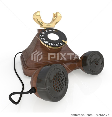 3d Retro phone. 3d Retro phone. 9766573
