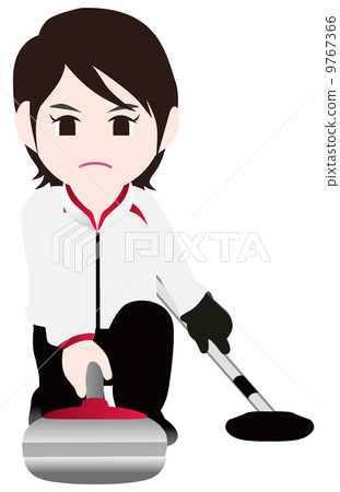 Curling player 9767366