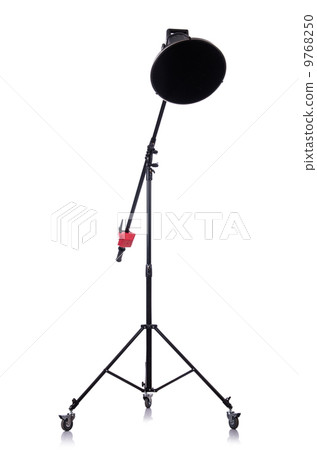 Studio light stand isolated on the white Studio light stand isolated on the white 9768250