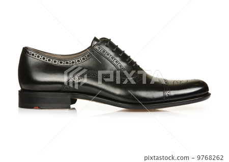 Fashion concept with male shoes on white 9768262