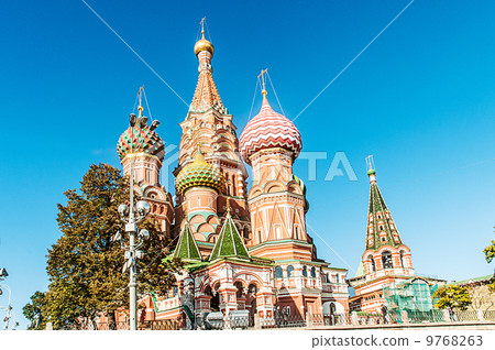 Famous st Vasily Blessed cathedral in Moscow Famous st Vasily Blessed cathedral in Moscow 9768263