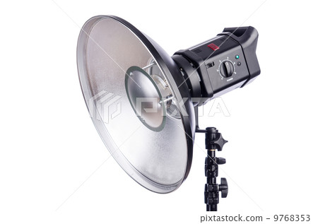 Studio light stand isolated on the white Studio light stand isolated on the white 9768353
