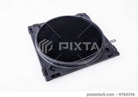 Studio light stand isolated on the white 9768356