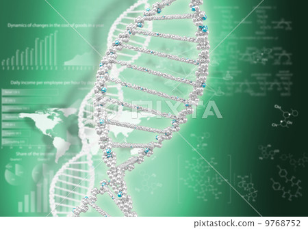 DNA helix against the colored background DNA helix against the colored background 9768752
