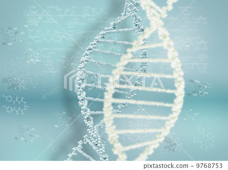 DNA helix against the colored background 9768753