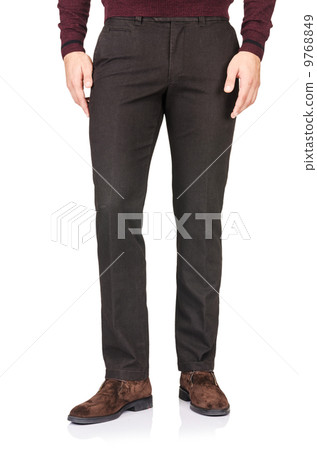 Fashion concept with trousers on white Fashion concept with trousers on white 9768849