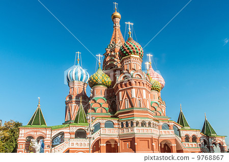 Famous st Vasily Blessed cathedral in Moscow 9768867
