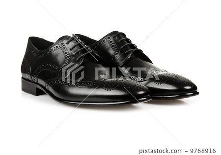 Fashion concept with male shoes on white 9768916