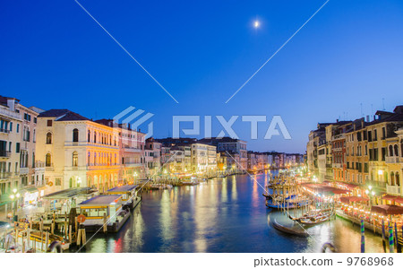 VENICE, ITALY - JUNE 30: View from Rialto bridge on June 30, 201 VENICE, ITALY - JUNE 30: View from Rialto bridge on June 30, 201 9768968