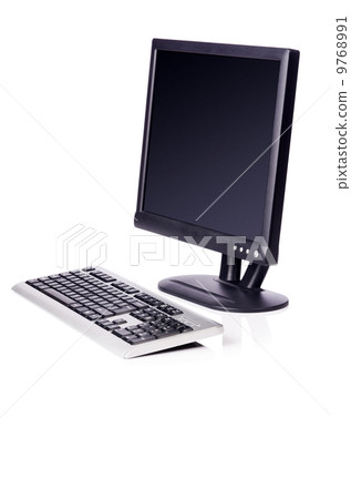 Computer monitor isolated on the white Computer monitor isolated on the white 9768991