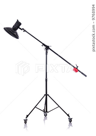 Studio light stand isolated on the white Studio light stand isolated on the white 9768994