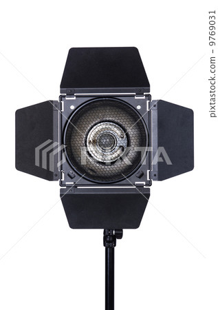 Studio light stand isolated on the white Studio light stand isolated on the white 9769031
