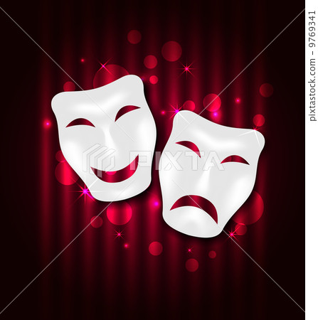 Comedy and tragedy theatre masks Comedy and tragedy theatre masks 9769341
