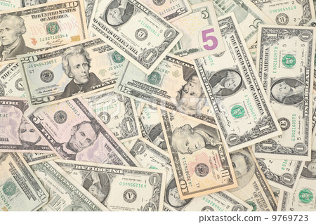 Dollar bills scatter 9769723