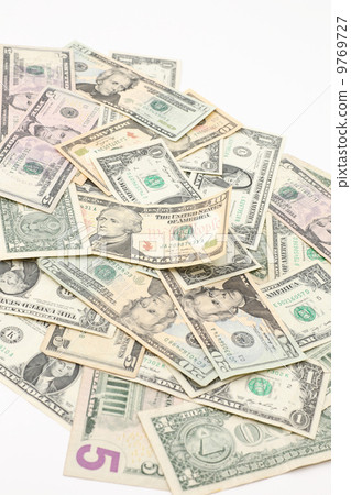 Dollar bills scatter 9769727