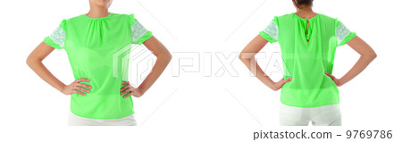 Fashion concept with dress sets on white 9769786