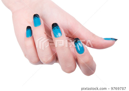 Nail art concept with hands on white Nail art concept with hands on white 9769787