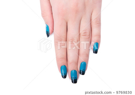 Nail art concept with hands on white Nail art concept with hands on white 9769830
