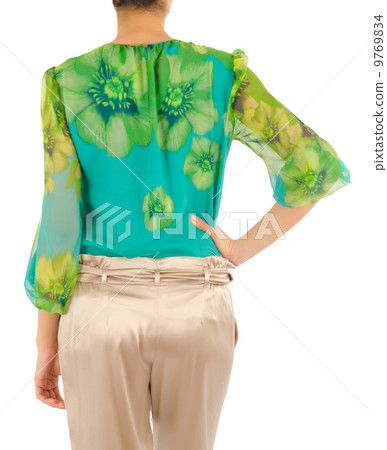 Woman in fashion dress concept on white 9769834
