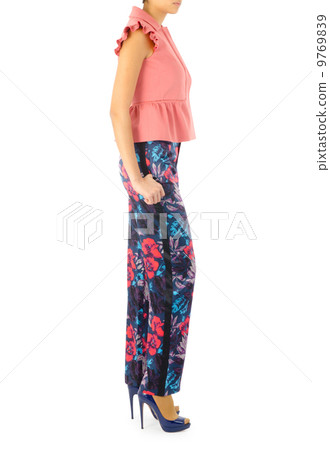 Woman in fashion dress concept on white 9769839