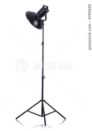 Studio light stand isolated on the white Studio light stand isolated on the white 9769889