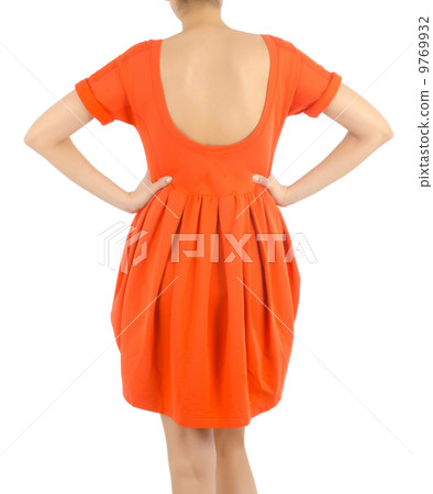 Woman in fashion dress concept on white Woman in fashion dress concept on white 9769932