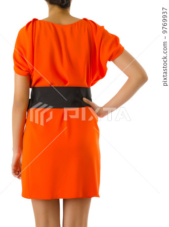 Woman in fashion dress concept on white Woman in fashion dress concept on white 9769937