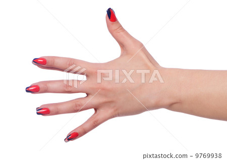 Nail art concept with hands on white Nail art concept with hands on white 9769938