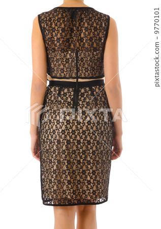 Woman in fashion dress concept on white Woman in fashion dress concept on white 9770101