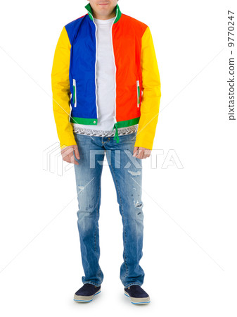 Man in fashion concept on white 9770247