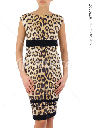 Woman in fashion dress concept on white 9770307