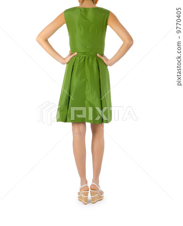 Woman in fashion dress concept on white Woman in fashion dress concept on white 9770405